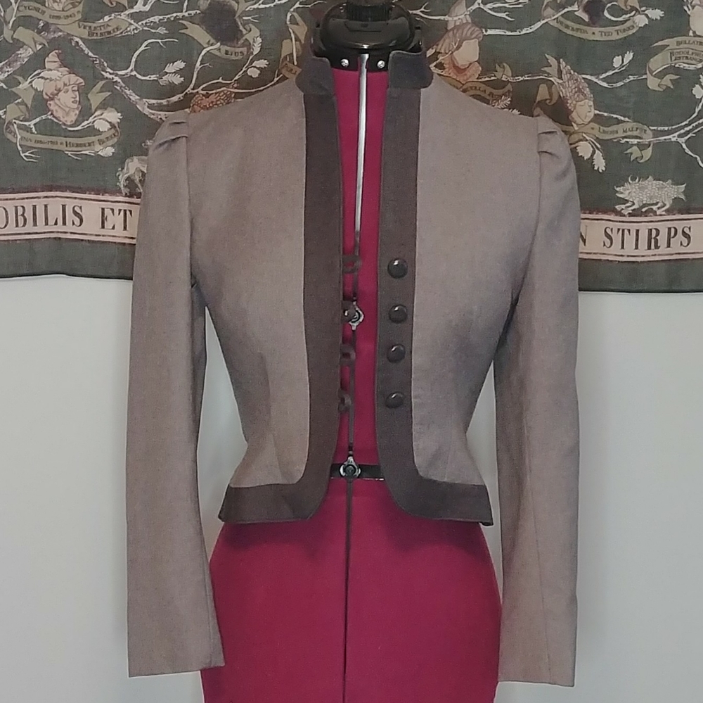 Vintage/Retro Tab Collar wool blend jacket